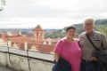 Overlooking Prague from the Prague castle gardens